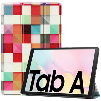 Case2go Samsung Galaxy Tab A7 (2020) hoes - Tri-Fold Book Case - Blocks