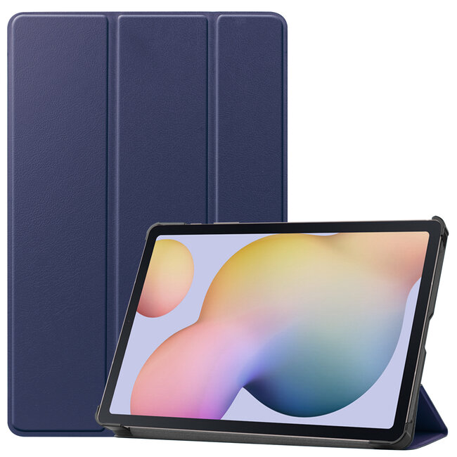 Case2go - Hoes voor de Samsung Galaxy Tab S7 (2020) - Tri-Fold Book Case - Donker Blauw