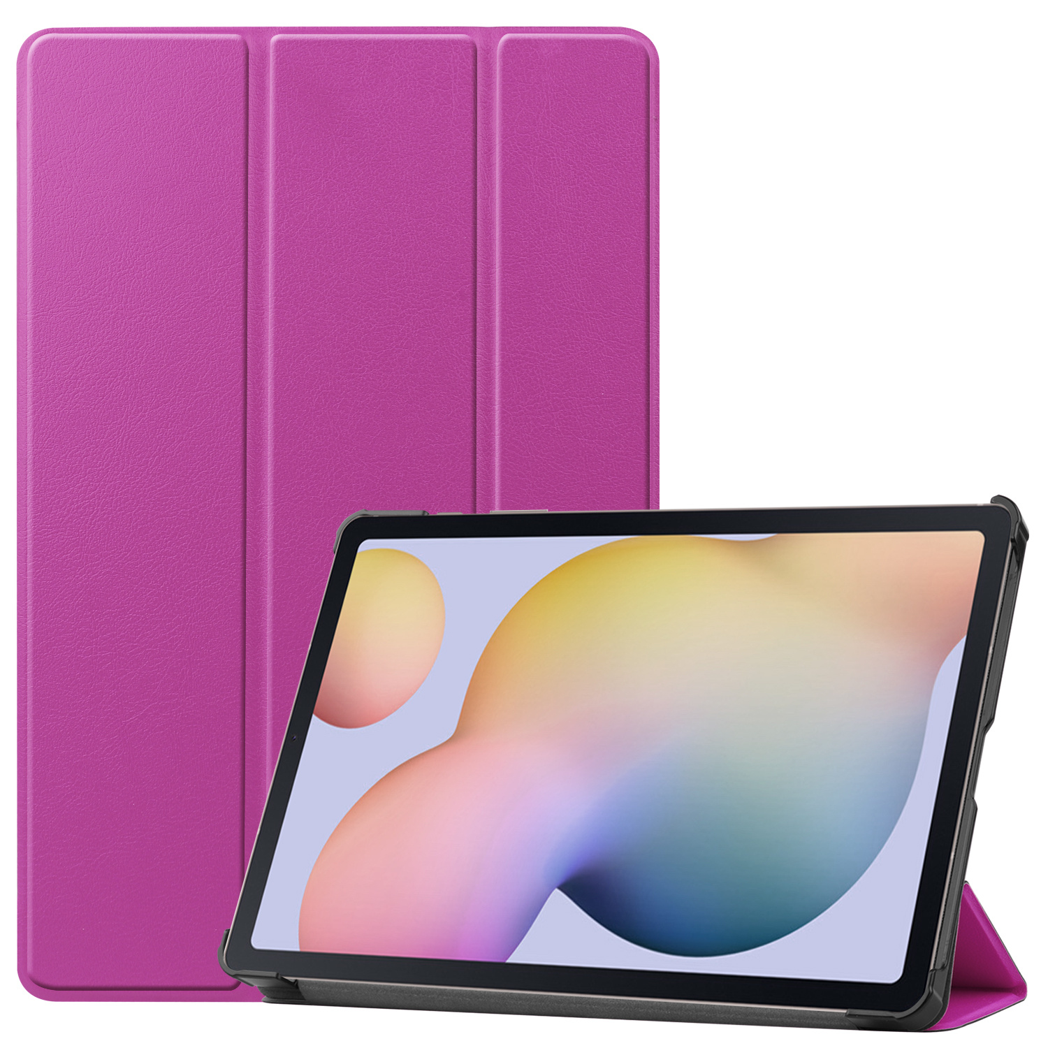 Samsung Galaxy Tab S7 Hoes (2020) - Tri-Fold Book Case - Paars afbeelding