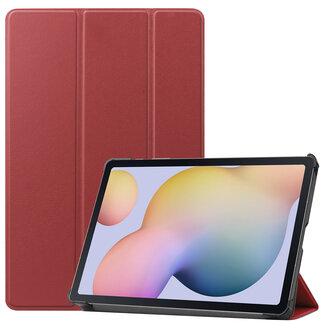 Case2go Samsung Galaxy Tab S7 Hoes (2020) - Tri-Fold Book Case - Donker Rood