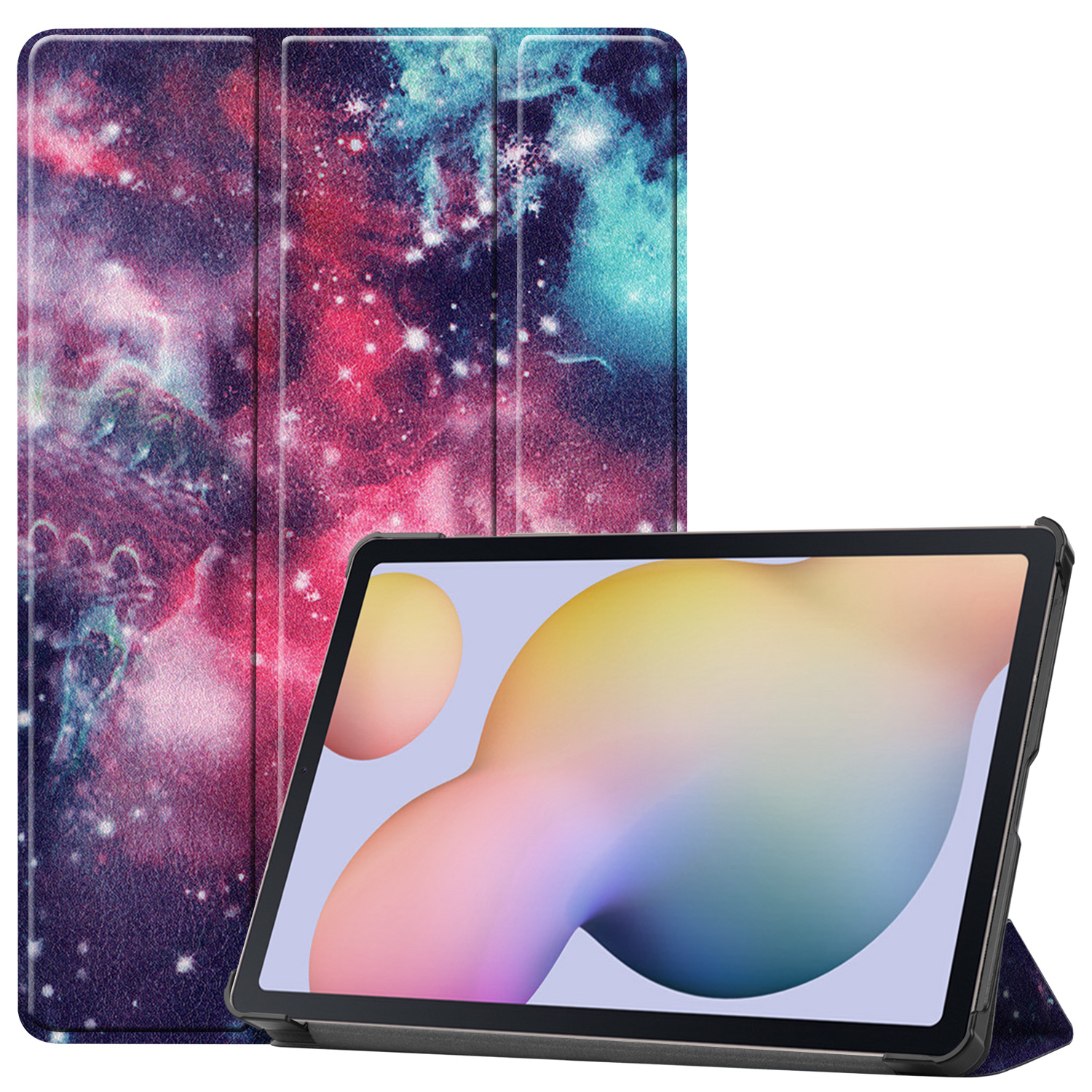 Samsung Galaxy Tab S7 Hoes (2020) - Tri-Fold Book Case - Galaxy
