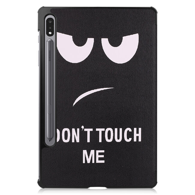 Case2go - Hoes voor de Samsung Galaxy Tab S7 (2020) - Tri-Fold Book Case - Don't Touch Me