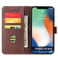 Case2go - Hoesje geschikt voor iPhone Xs Max - Wallet Book Case -  Ruimte voor 3 pasjes - Donker Bruin