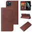 Case2go - Hoesje geschikt voor iPhone 11 Pro - Wallet Book Case -  Ruimte voor 3 pasjes - Donker Bruin