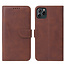 Case2go - Hoesje geschikt voor iPhone 11 Pro - Wallet Book Case -  Ruimte voor 3 pasjes - Donker Bruin