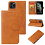 Case2go Case2go - Hoesje geschikt voor iPhone 11 Pro - Wallet Book Case -  Ruimte voor 3 pasjes - Licht Bruin