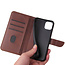 Case2go - Hoesje geschikt voor iPhone 11 Pro Max - Wallet Book Case -  Ruimte voor 3 pasjes - Donker Bruin