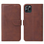 Case2go - Hoesje geschikt voor iPhone 11 Pro Max - Wallet Book Case -  Ruimte voor 3 pasjes - Donker Bruin