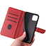 Case2go - Hoesje geschikt voor iPhone 11 Pro Max - Wallet Book Case -  Ruimte voor 3 pasjes - Rood