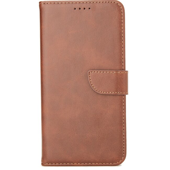 Case2go - Hoesje geschikt voor Samsung Galaxy A11 - Wallet Book Case -  Ruimte voor 3 pasjes - Donker Bruin
