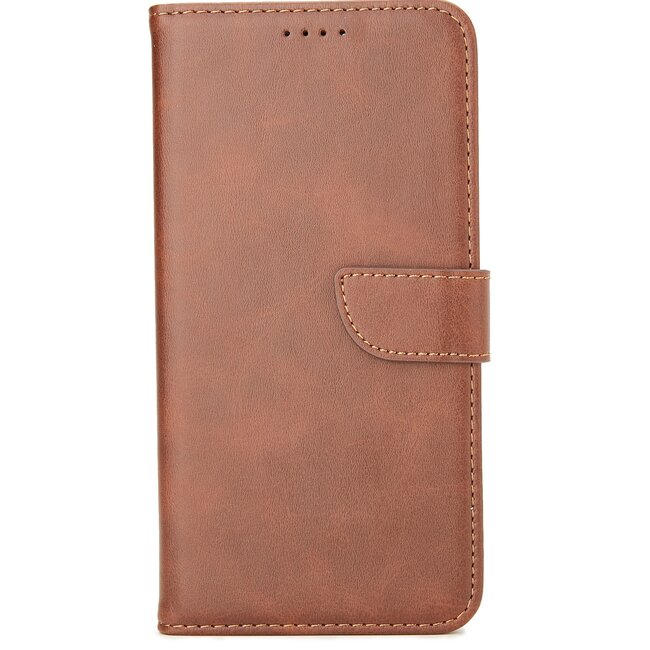 Case2go - Hoesje geschikt voor Samsung Galaxy A51 5G - Wallet Book Case -  Ruimte voor 3 pasjes - Donker Bruin