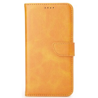 Case2go Case2go - Hoesje geschikt voor Samsung Galaxy A51 5G - Wallet Book Case -  Ruimte voor 3 pasjes - Licht Bruin