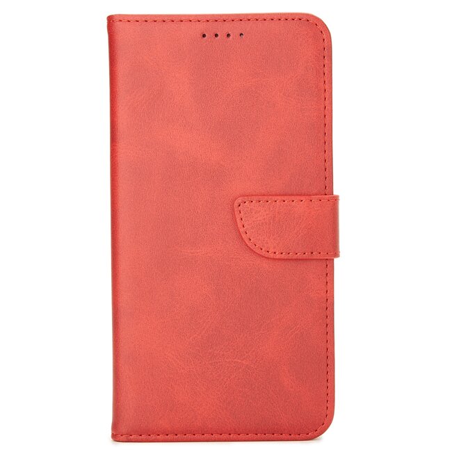 Case2go - Hoesje geschikt voor Xiaomi Redmi Note 9 Pro - Wallet Book Case -  Ruimte voor 3 pasjes - Rood