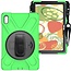 Case2go - Hoes voor Huawei MatePad 10.4 - Hand Strap Armor Case - Groen