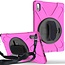 Case2go - Hoes voor Huawei MatePad 10.4 - Hand Strap Armor Case - Magenta