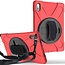 Case2go - Hoes voor Huawei MatePad 10.4 - Hand Strap Armor Case - Rood