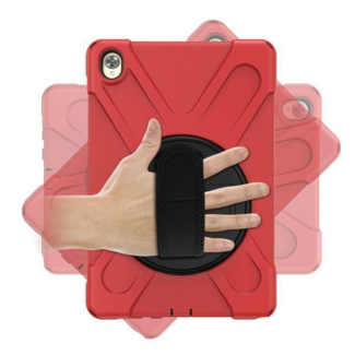 Case2go Huawei MediaPad M6 10.8 Cover - Hand Strap Armor Case - Rood