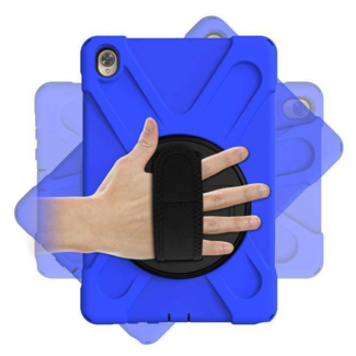 Case2go Huawei MediaPad M6 10.8 Cover - Hand Strap Armor Case - Blauw