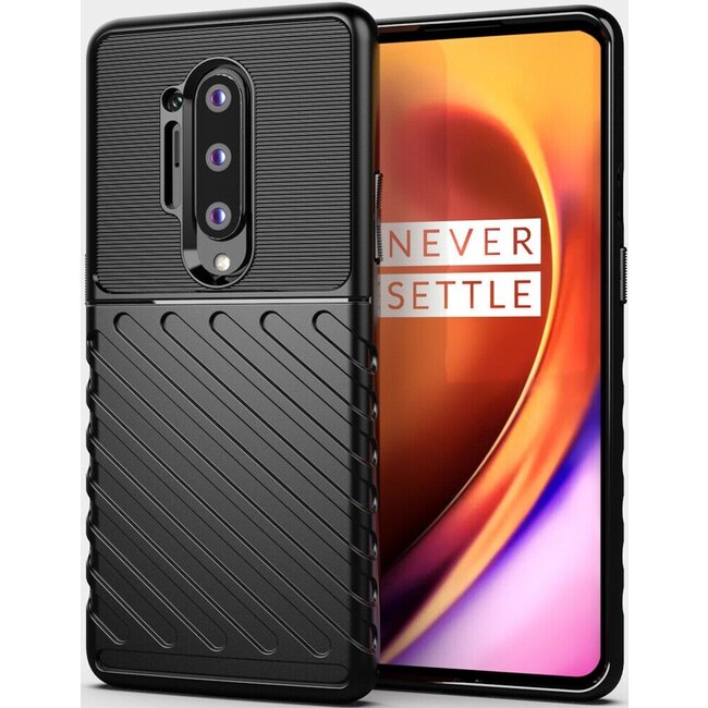 OnePlus 8 hoesje - Schokbestendige TPU back cover - Zwart