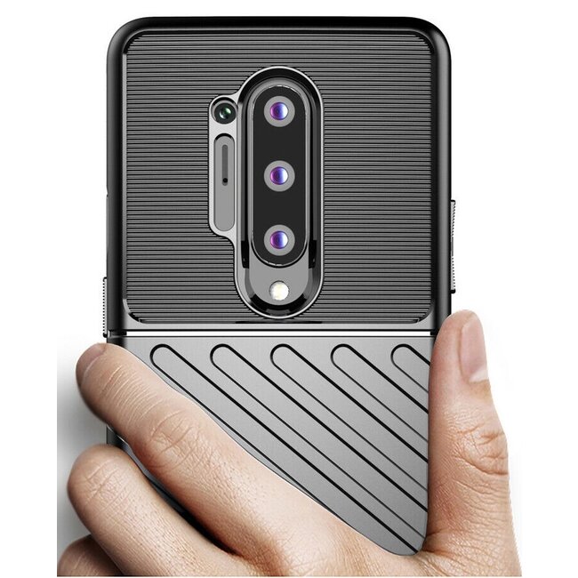 OnePlus 8 hoesje - Schokbestendige TPU back cover - Zwart