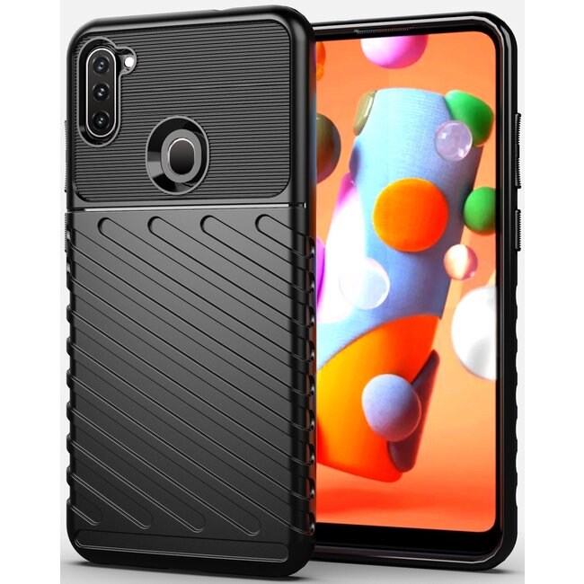 Samsung Galaxy A11 hoesje - Schokbestendige TPU back cover - Zwart