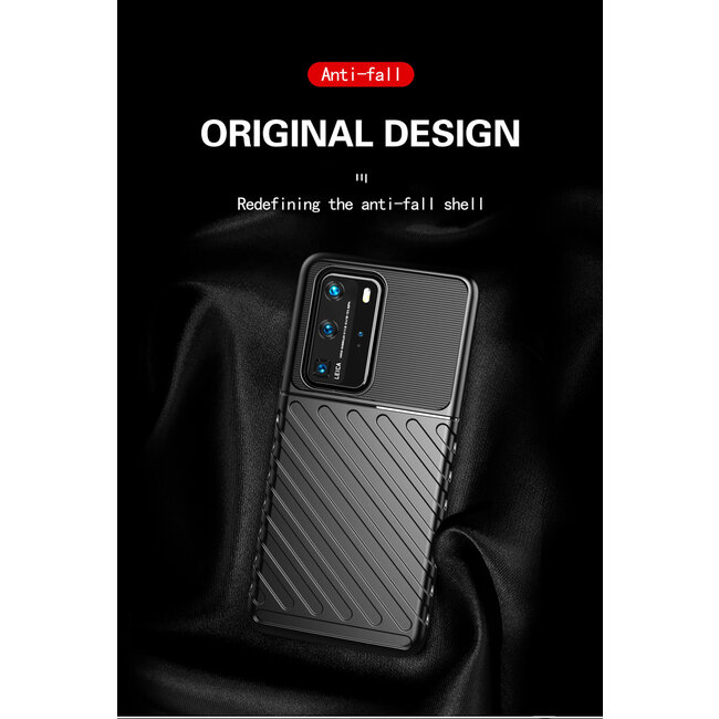 Huawei P40 Pro hoesje - Schokbestendige TPU back cover - Zwart