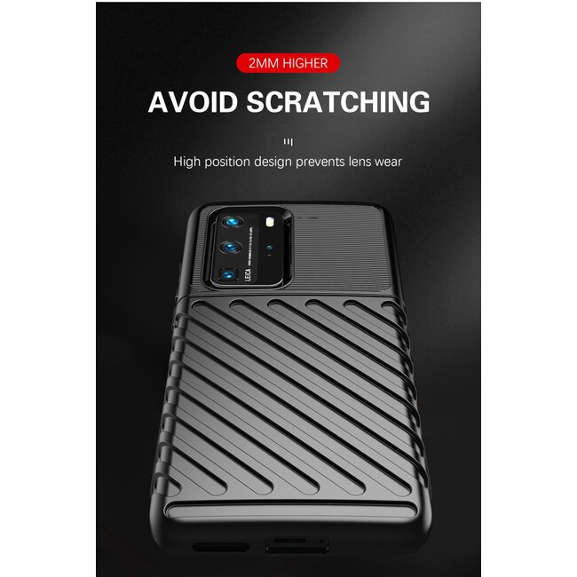 Huawei P40 Pro hoesje - Schokbestendige TPU back cover - Zwart