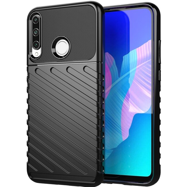 Huawei P40 Lite E hoesje - Schokbestendige TPU back cover - Zwart