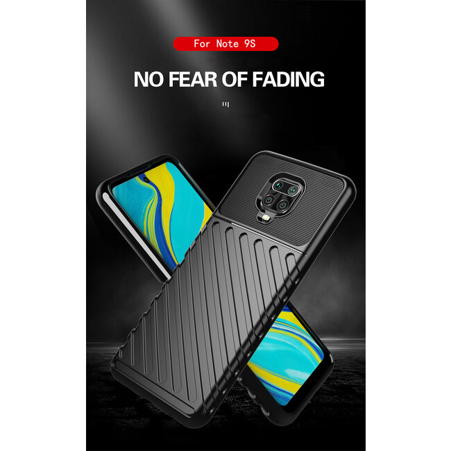 Xiaomi Redmi Note 9S hoesje - Schokbestendige TPU back cover - Zwart