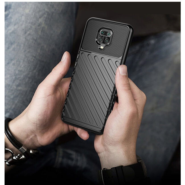 Xiaomi Redmi Note 9S hoesje - Schokbestendige TPU back cover - Zwart