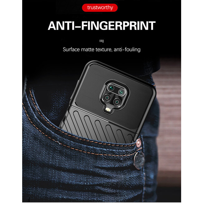 Xiaomi Redmi Note 9S hoesje - Schokbestendige TPU back cover - Zwart