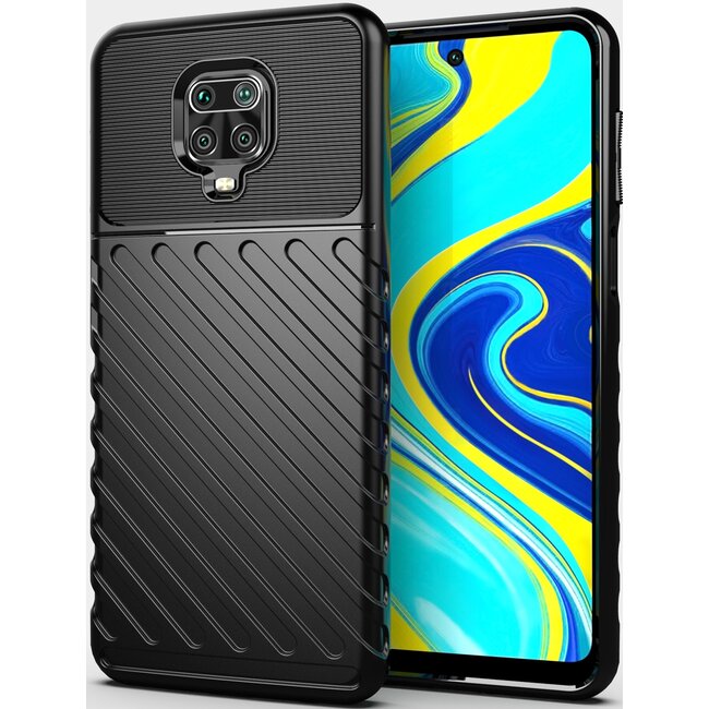 Xiaomi Redmi Note 9S hoesje - Schokbestendige TPU back cover - Zwart