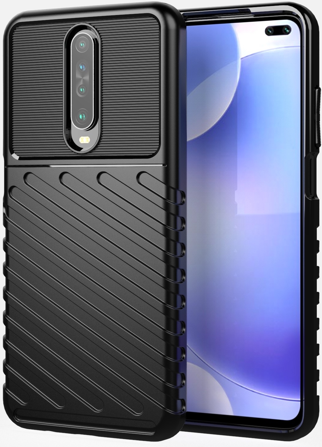 Case2go - Hoesje geschikt voor Xiaomi Poco F2 Pro - Schokbestendige TPU Back Cover - Zwart afbeelding