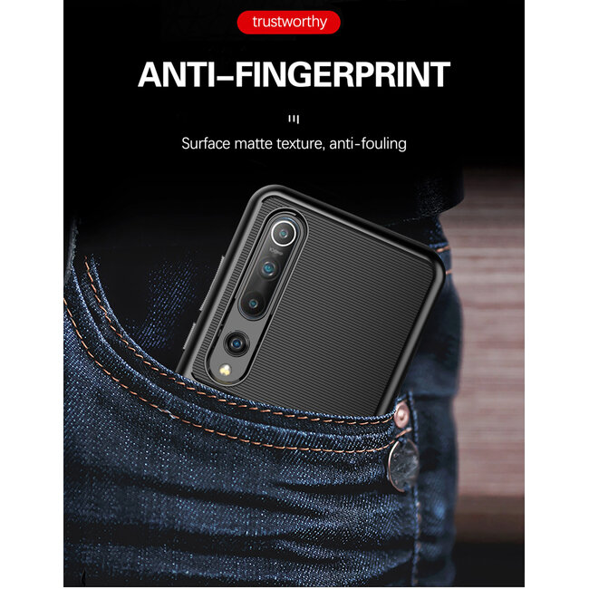Xiaomi Mi 10 (Pro) hoesje - Schokbestendige TPU back cover - Zwart