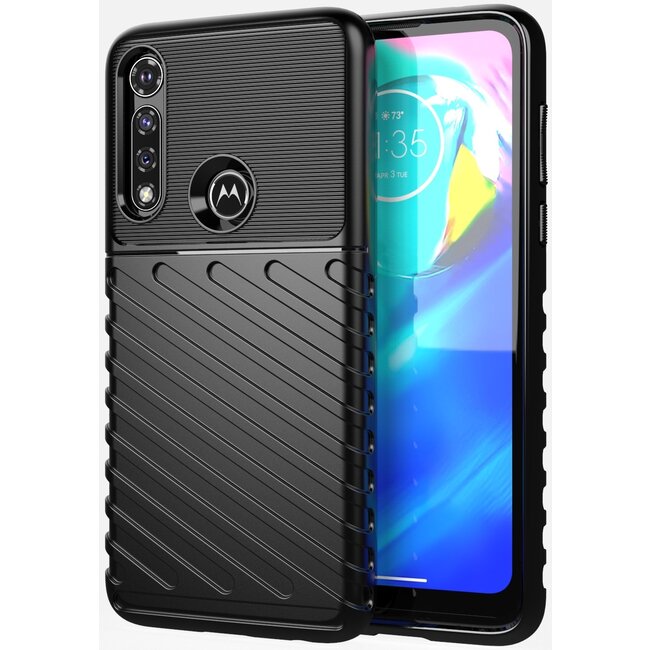 Motorola Moto G8 hoesje - Schokbestendige TPU back cover - Zwart