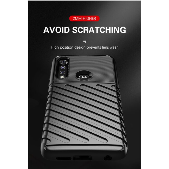 Motorola Moto G8 hoesje - Schokbestendige TPU back cover - Zwart