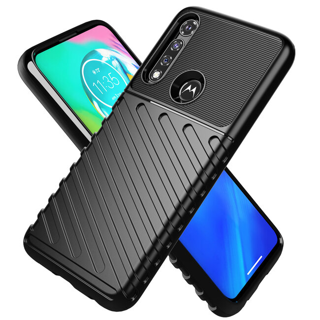 Motorola Moto G8 hoesje - Schokbestendige TPU back cover - Zwart