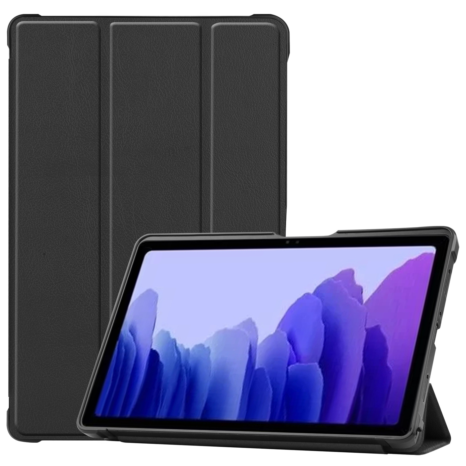Samsung Galaxy Tab A7 (2020) Hoes - Book Case met TPU cover - Zwart afbeelding