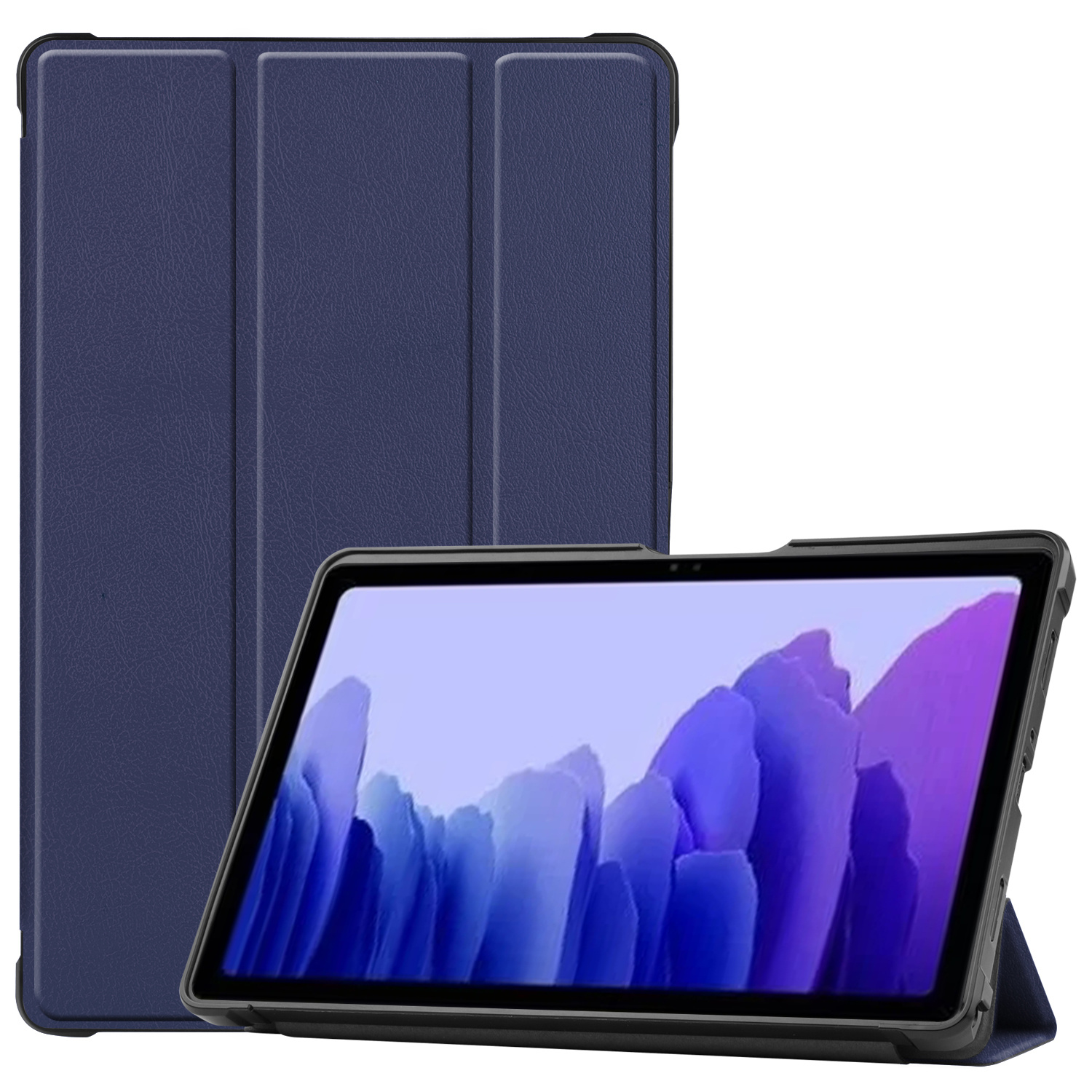 Samsung Galaxy Tab A7 (2020) Hoes - Book Case met TPU cover - Donker Blauw afbeelding