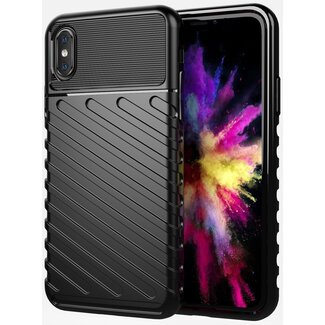 Case2go Case2go - Hoesje geschikt voor iPhone X/XS - Schokbestendige TPU Back Cover - Zwart