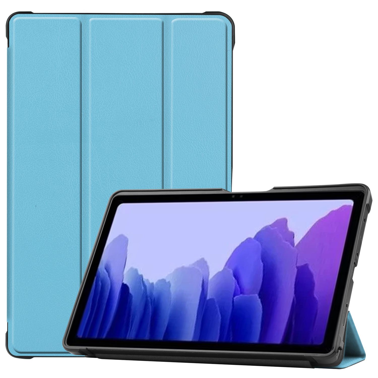 Samsung Galaxy Tab A7 (2020) Hoes - Book Case met TPU cover - Licht Blauw afbeelding