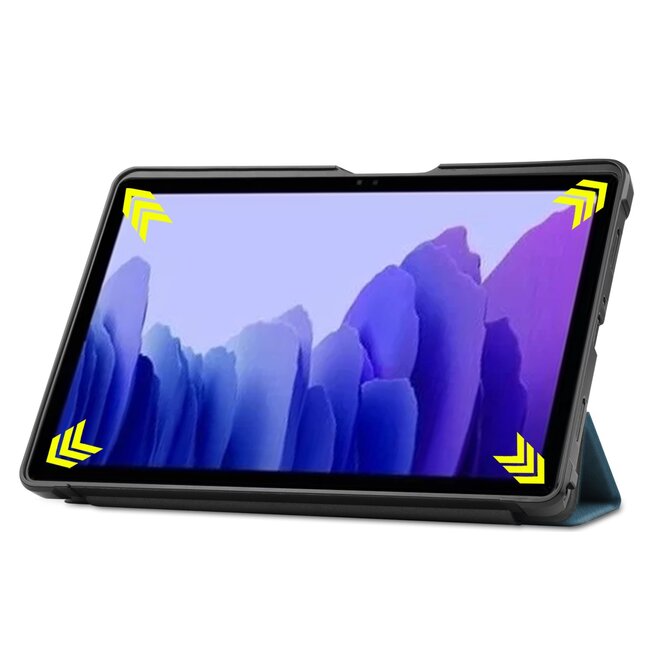 Samsung Galaxy Tab A7 (2020) Hoes - Book Case met TPU cover - Donker Groen