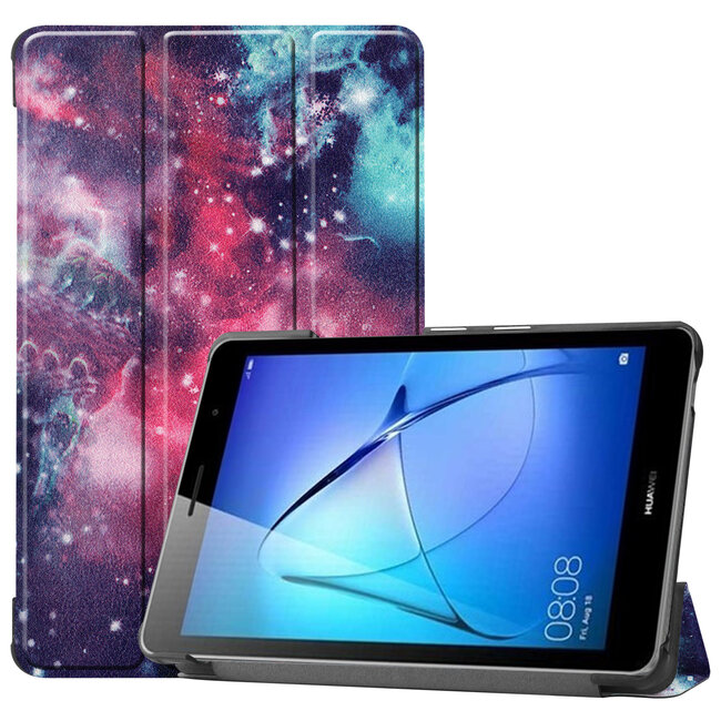 Case2go - Hoes voor de Huawei MatePad T8 - Tri-Fold Book Case - Galaxy