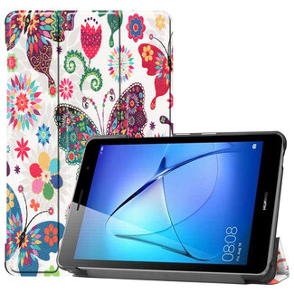 Case2go Huawei MatePad T8 hoes - Tri-Fold Book Case - Vlinders