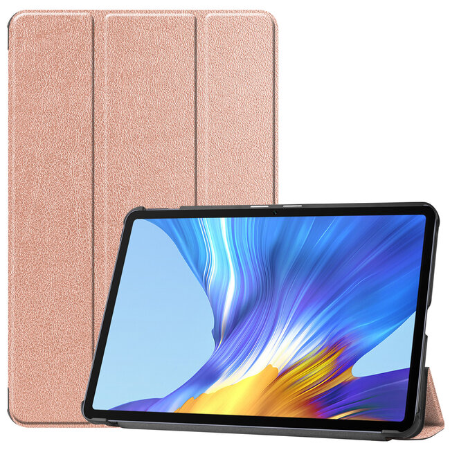 Case2go - Hoes voor de Huawei MatePad 10.4 - Tri-Fold Book Case - Rosé Goud