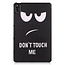 Case2go - Hoes voor de Huawei MatePad 10.4 - Tri-Fold Book Case - Don't Touch Me