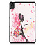 Case2go - Hoes voor de Huawei MatePad 10.4 - Tri-Fold Book Case - Flower Fairy