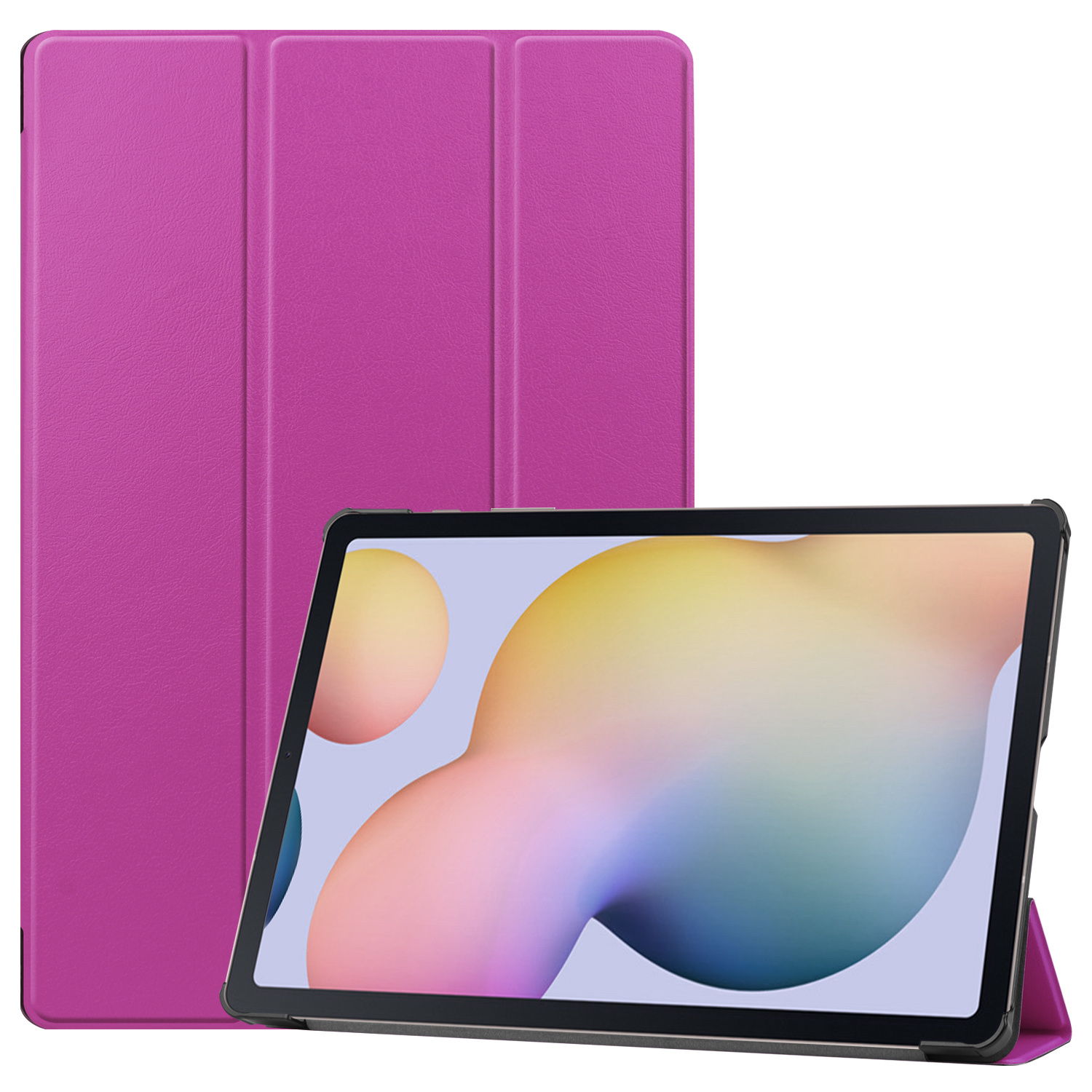 Samsung Galaxy Tab S7 Plus (2020) hoes - Tri-Fold Book Case - Paars afbeelding