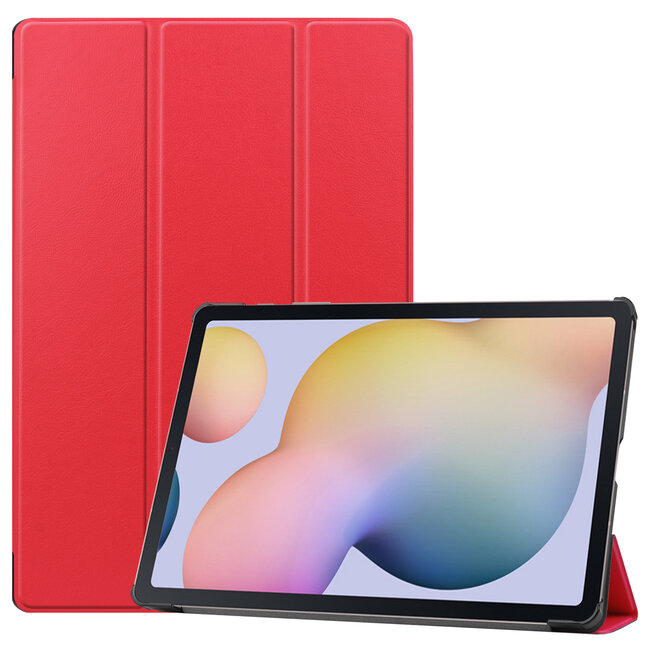 Case2go - Hoes voor de Samsung Galaxy Tab S7 Plus (2020) - Tri-Fold Book Case - Rood