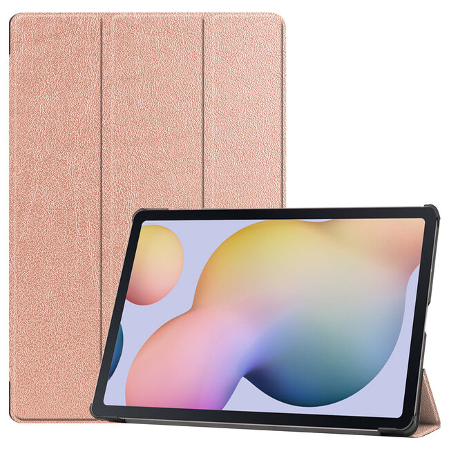 Case2go - Hoes voor de Samsung Galaxy Tab S7 Plus (2020) - Tri-Fold Book Case - Rosé Goud